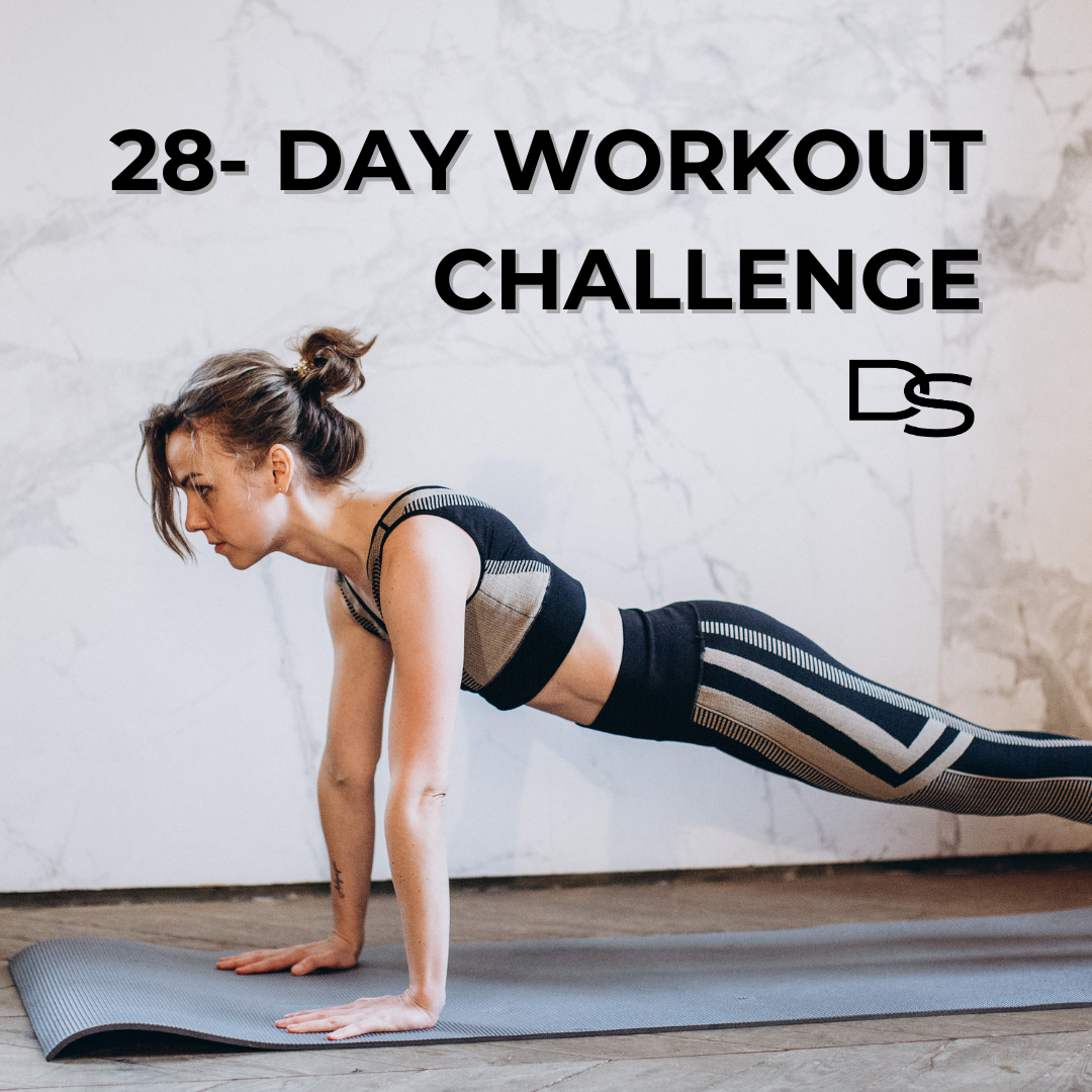 “Kickstart your fitness journey with our 28-Day Workout Challenge! Designed to help you get back into exercising after a break, this free program emphasizes dedication, consistency, and realistic expectations. Whether you’re a beginner or returning to fitness, our structured plan focuses on gradual progress, making it sustainable and effective. Say goodbye to extreme challenges and hello to steady improvement. Start your 28-day journey today!”